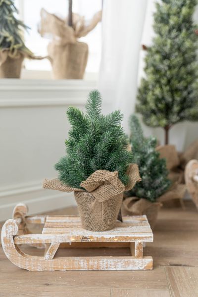 Huvudbild Furuträd i Jutekruka 30cm - Grön