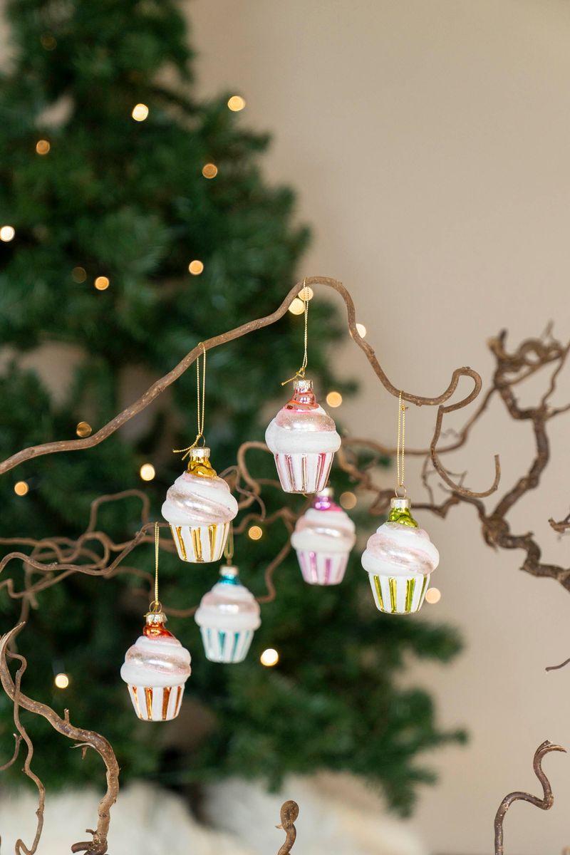Julgranspynt - Cupcake Lila