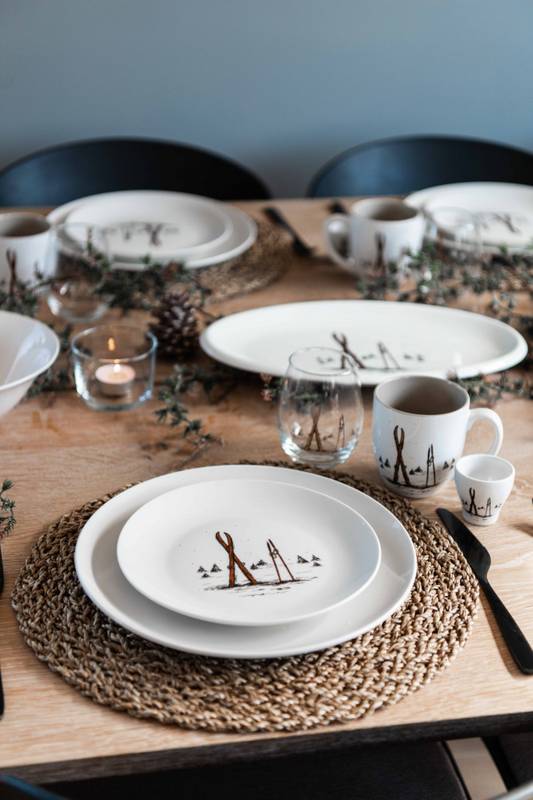4 x Sirdal Skidor&Stavar Tallrik 20cm