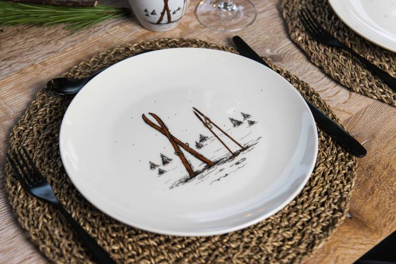 4 x Sirdal Skidor&Stavar Tallrik 27cm