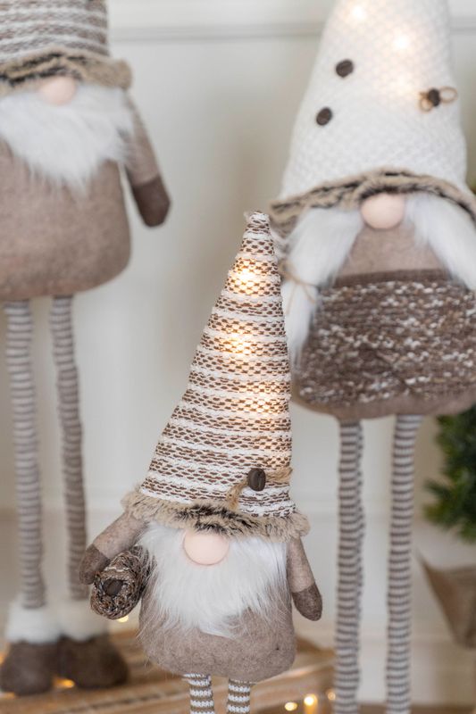 LED Tomte Teleskop Vit
