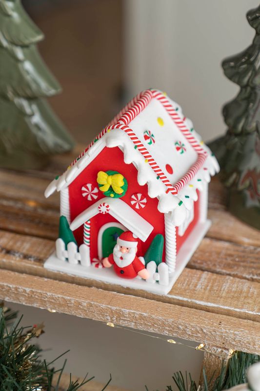 Pepparkakshus 14cm - Tomte