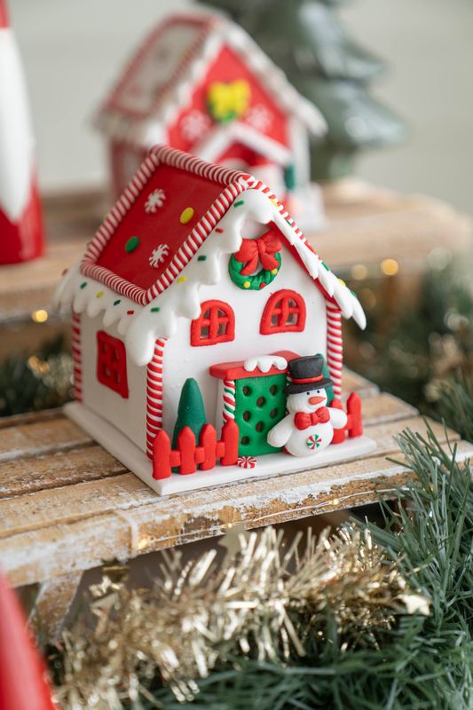 Pepparkakshus 14cm - Snögubbe