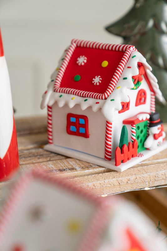 Pepparkakshus 14cm - Snögubbe