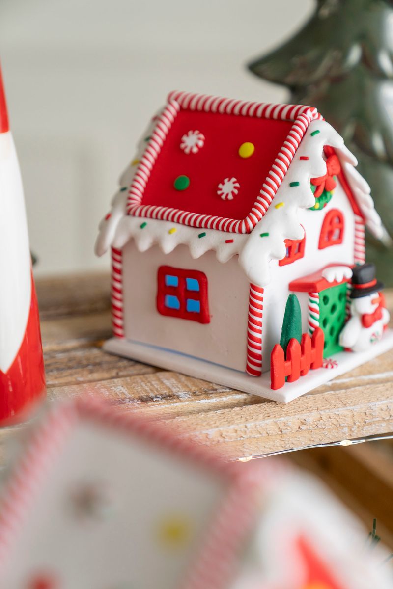 Pepparkakshus 14cm - Snögubbe