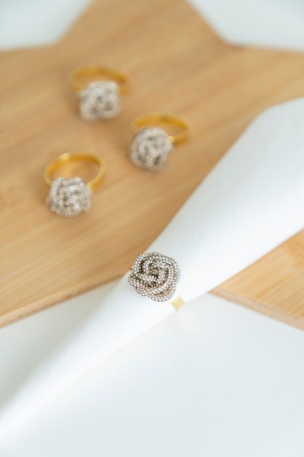 Hovedbilde Servettring 4pk - Knut Guld