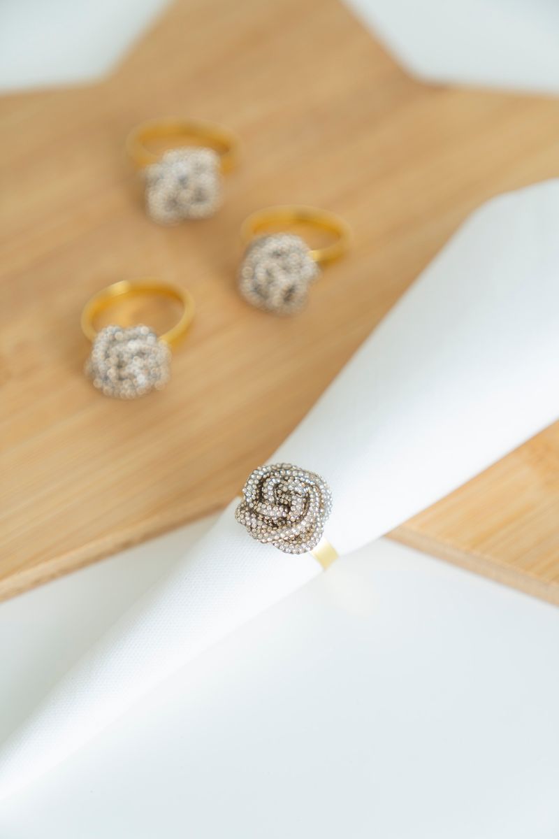 Servettring 4pk - Knut Guld