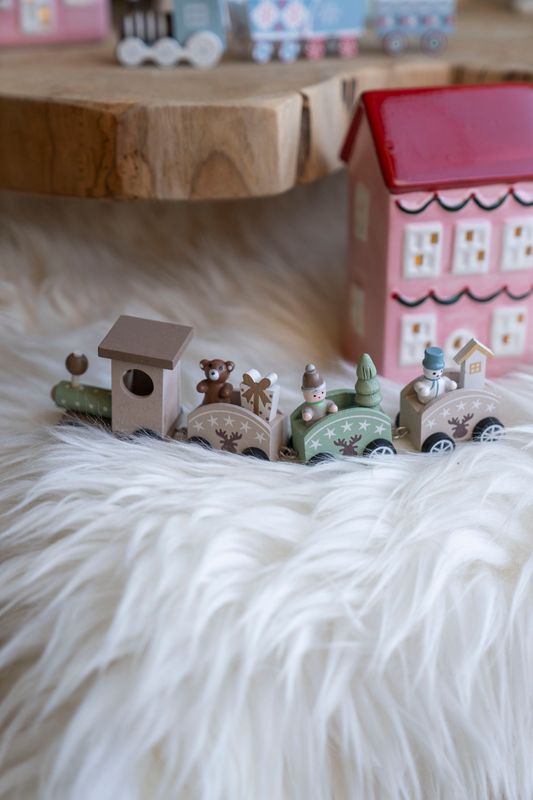 Tåg 20cm - Beige/Grön