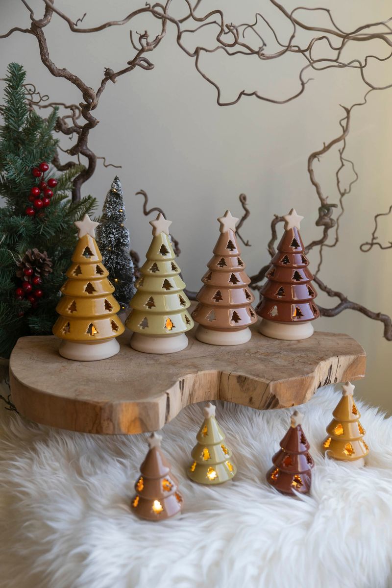 Julgran 20cm - Gul