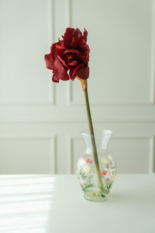 Konstgjord Blomma Amaryllis 66cm - Röd