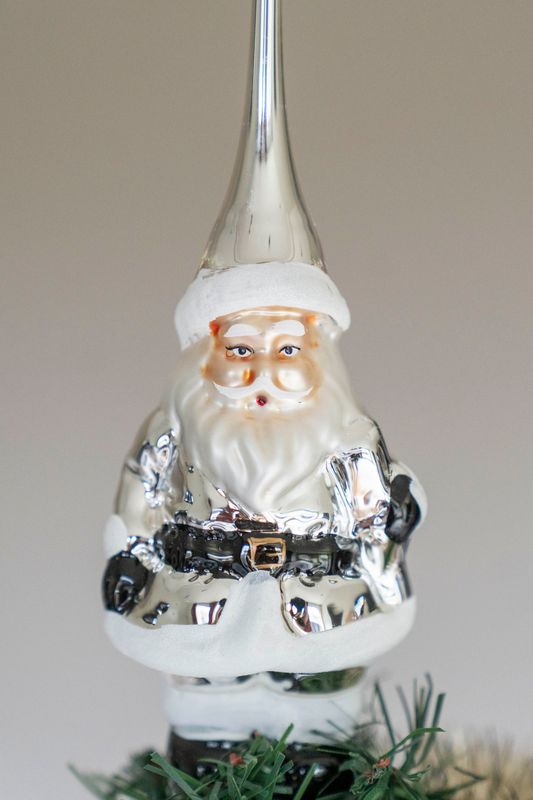 Trädtoppar - Silver Tomte 28cm