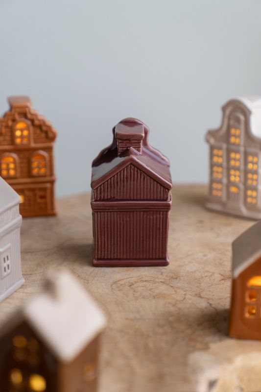 LED Villa 12cm - Burgunder