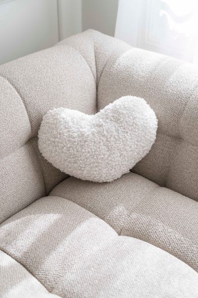 Huvudbild Kudde Hjärta 35x33cm - Vit