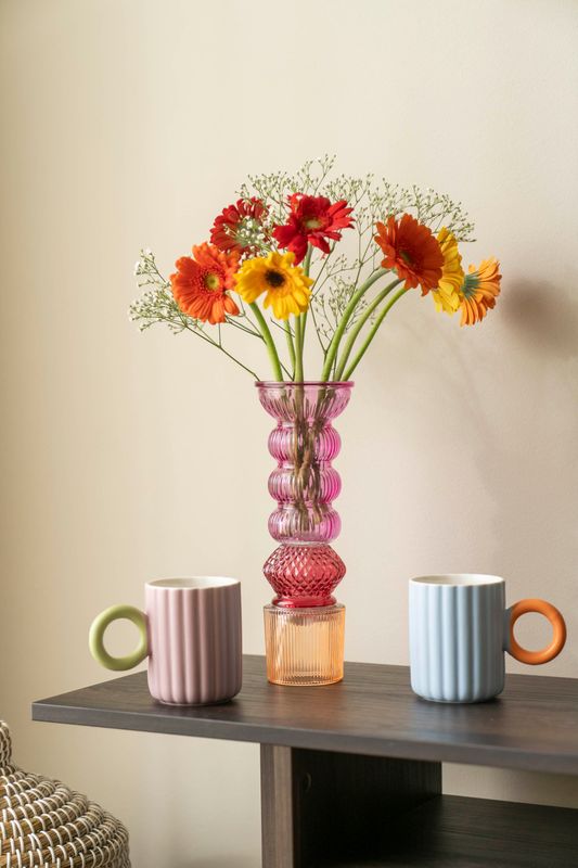 Vas 27cm - Orange/Röd/Rosa