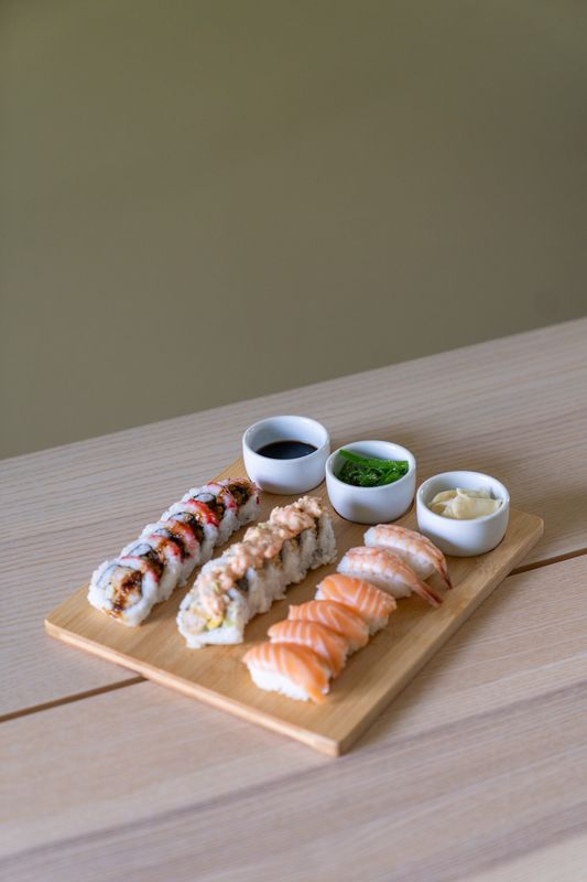 Sushiset med 3 skålar