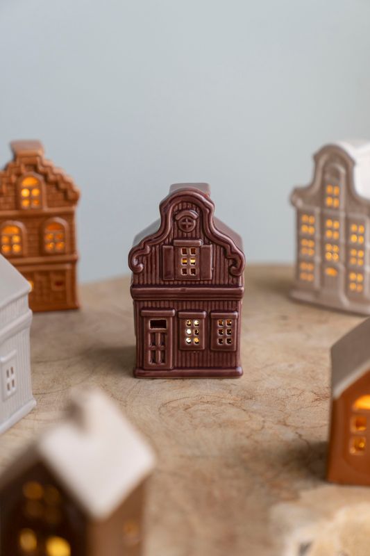 LED Villa 12cm - Burgunder