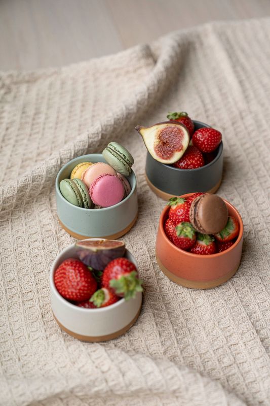 Keramikskålar  4-pack - 9,5x5,5cm