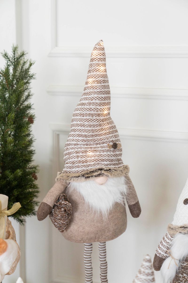 LED Tomte Teleskop Brun