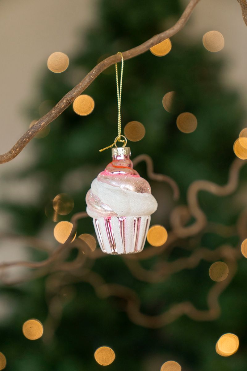 Julgranspynt - Cupcake Rosa